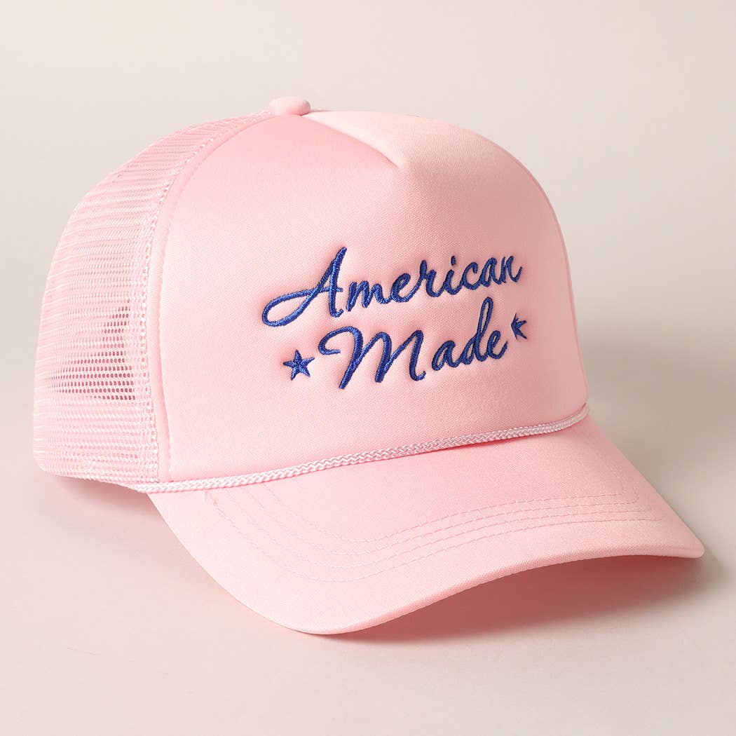 American Made Embroidery Mesh Back Trucker Hat AMH33