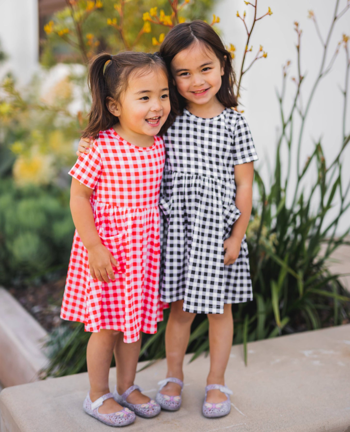 Gingham Little Girls Pocket Dress DGL8-319
