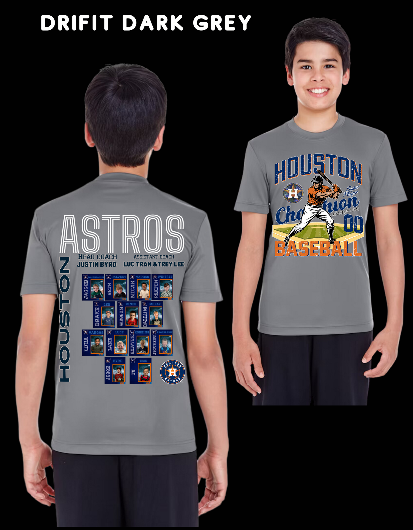 Astros team shirts T-SHIRT (DRI FIT ONLY)