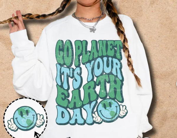 Go Planet It's Your Earth Day - T SHIRT - (Jerzee/Gildan) - FRONT POCKET & BACK IMAGE