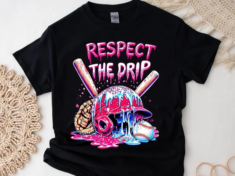 Respect the Drip BASEBALL- T SHIRT - (DriFit) - FRONT IMAGE ONLY