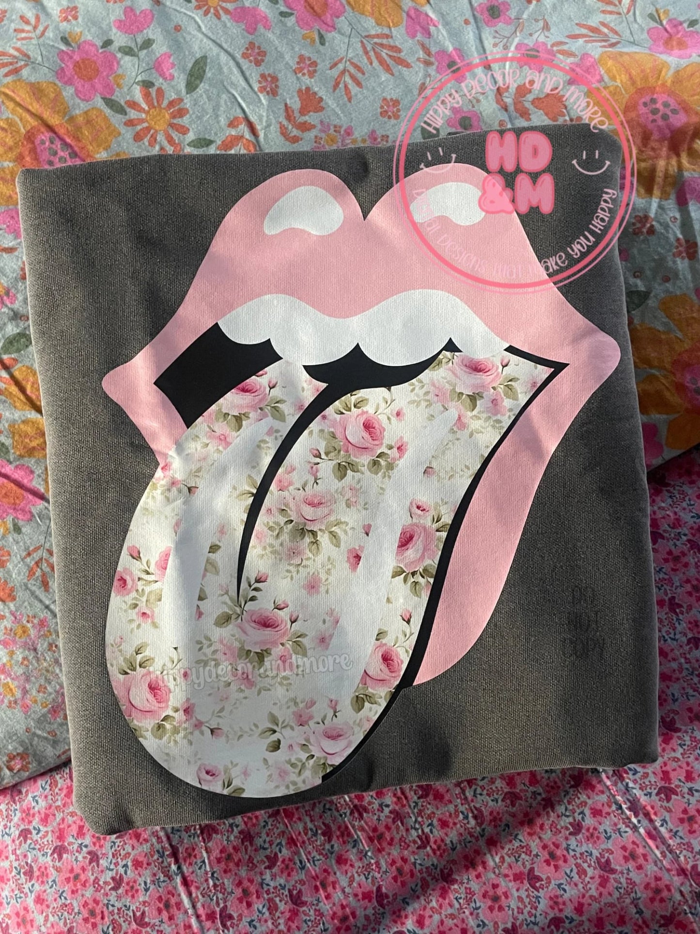 Floral Tongue - T SHIRT - (Jerzee/Gildan)