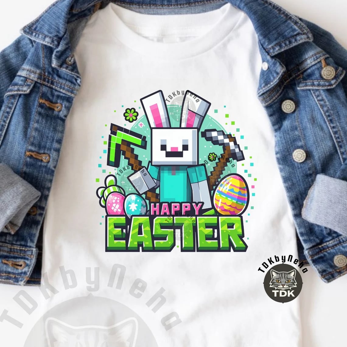 Happy Easter Robot - T SHIRT - (Bella)