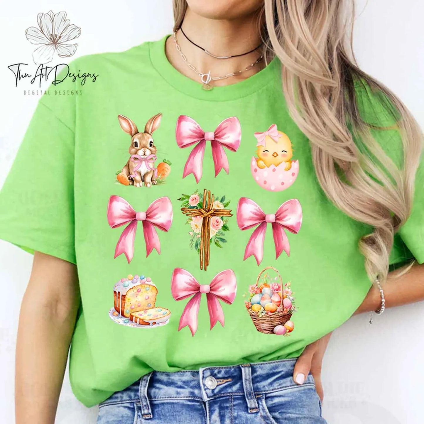 Chicks, Bunnies & Bows - T SHIRT- (Gildan)