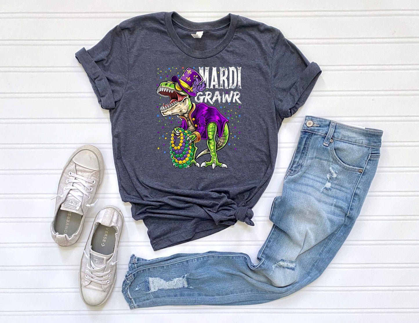 Mardi Gras Dinosaur T-SHIRT