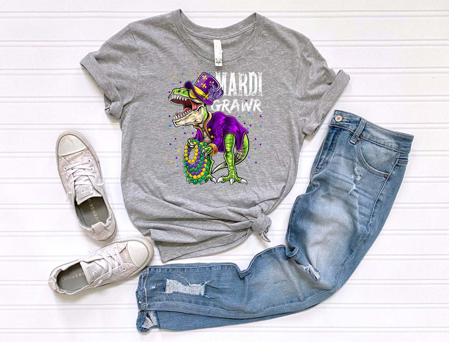 Mardi Gras Dinosaur T-SHIRT