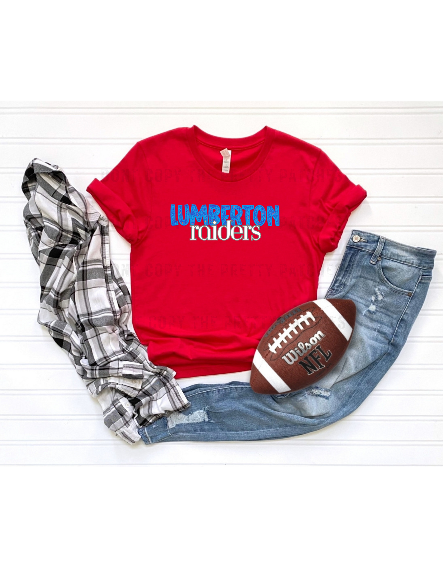 Faux embroidery "Lumberton raiders"