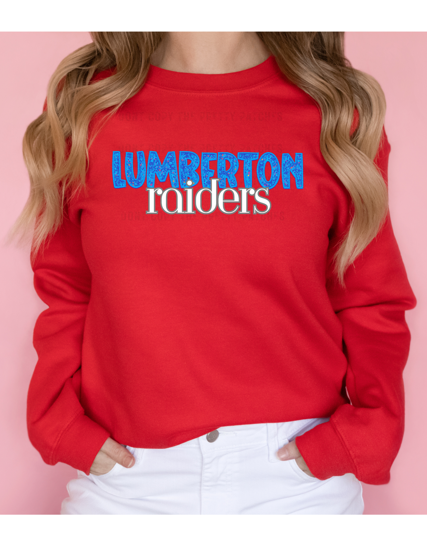 Faux embroidery "Lumberton raiders"