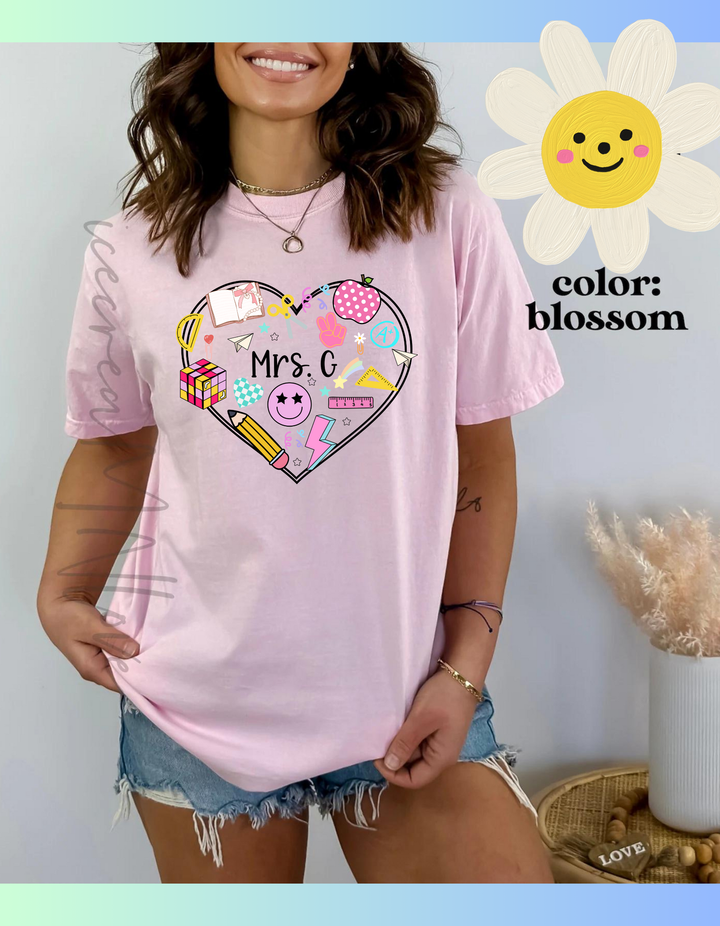 Custom teacher- heart essentials