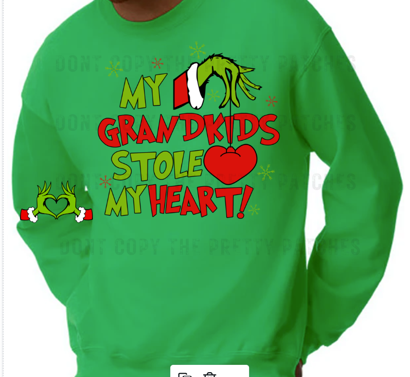 My grandkids stole my heart grinch