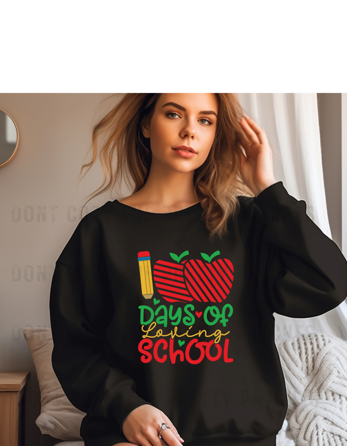 100 days of loving school 1 pencil 2 apples