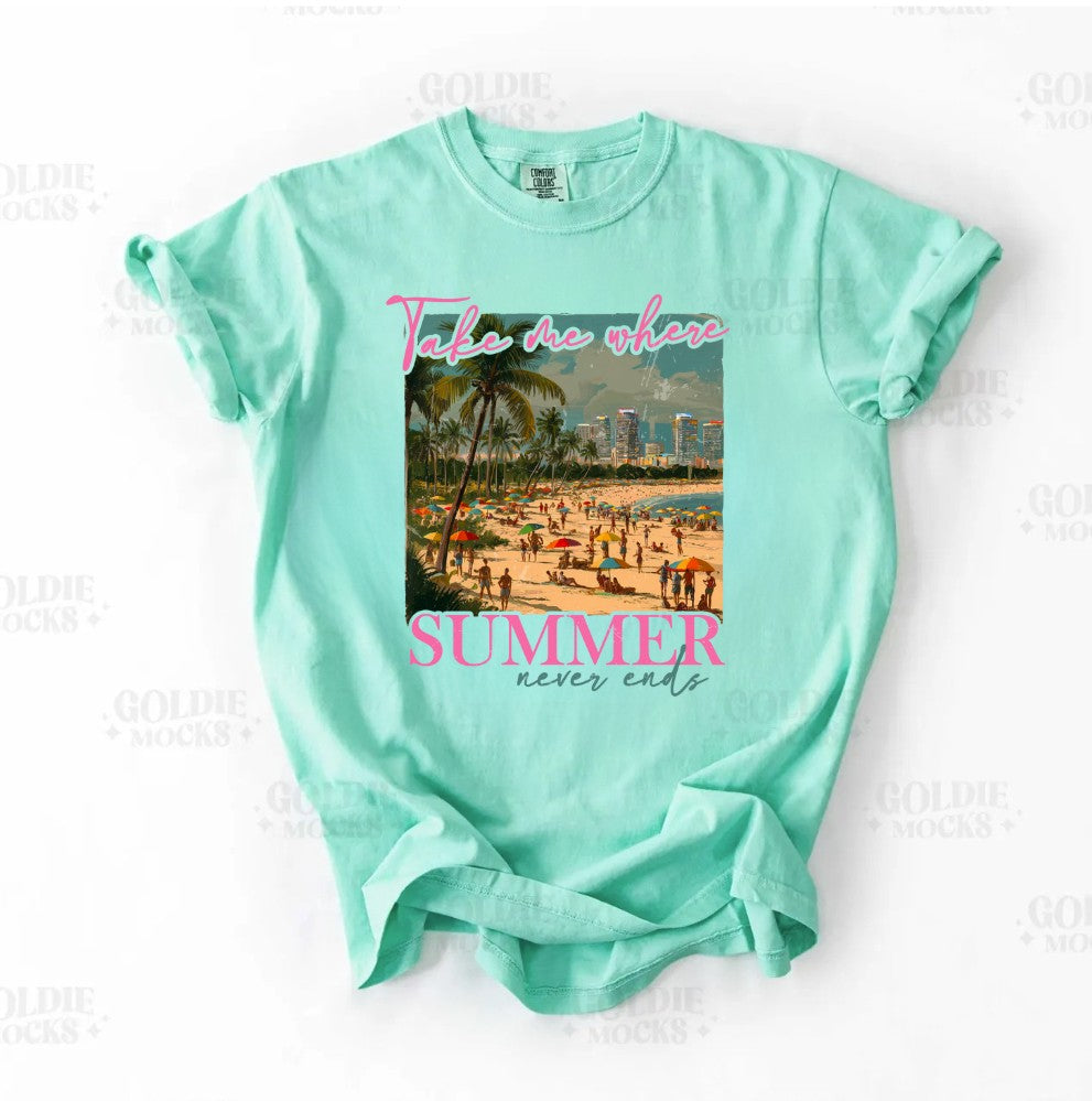 ...Summer Never Ends - T SHIRT - (Comfort Color)