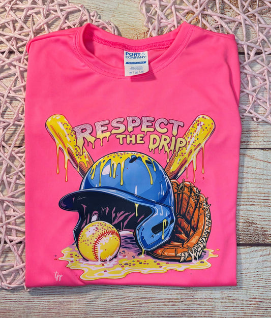 Respect the Drip SOFTBALL - T SHIRT - (Gildan)
