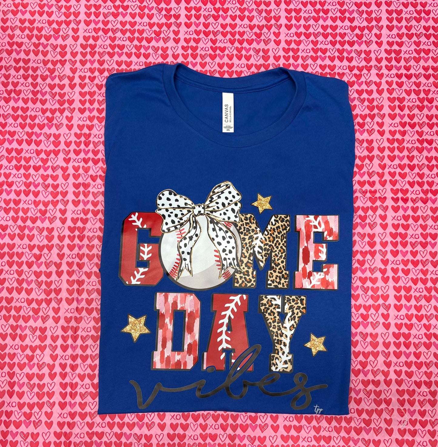 Game Day Vibes - Baseball with Bow - LONG SLEEVE - (Gildan)