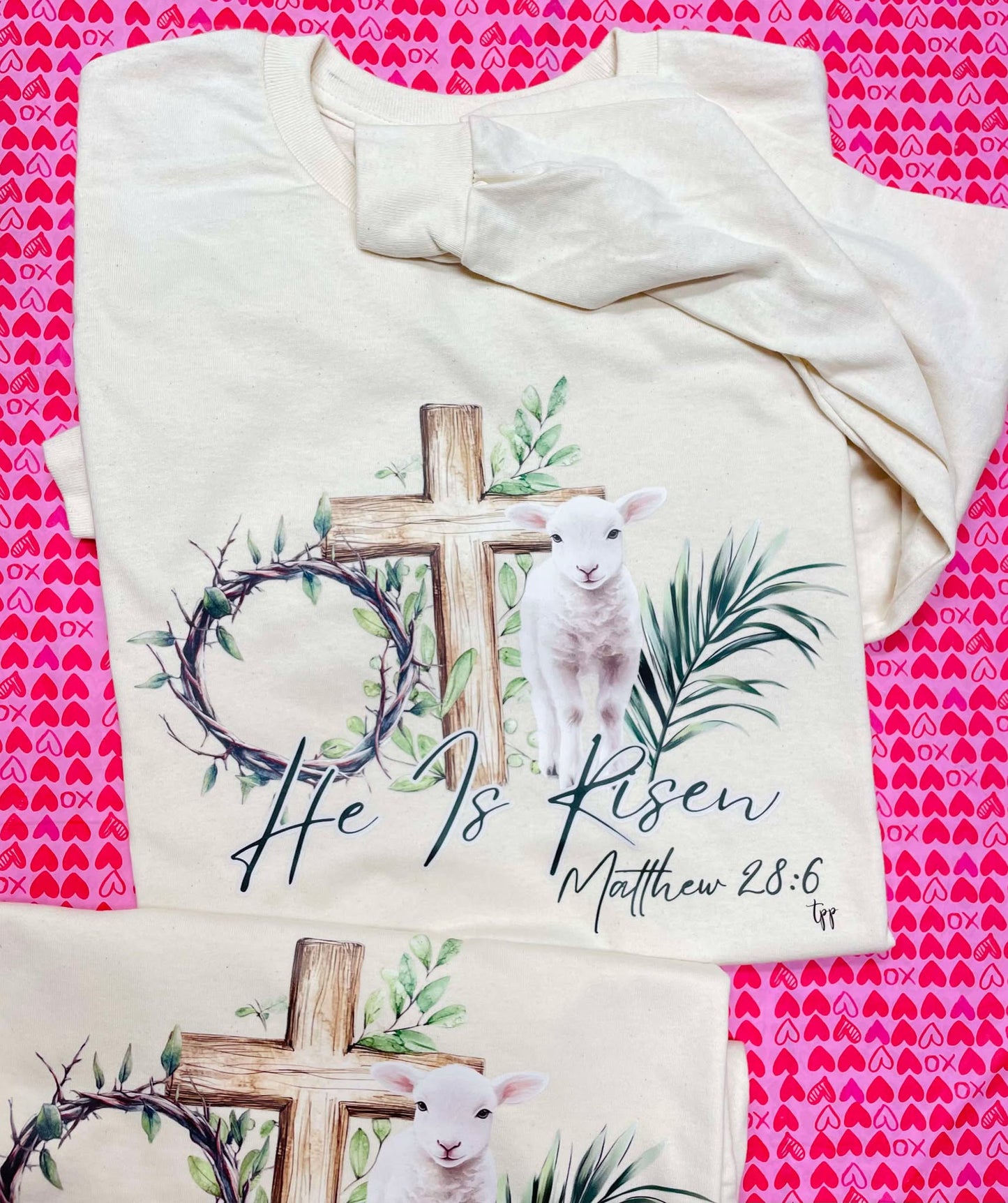 He is Risen with Lamb - T SHIRT - (Gildan)