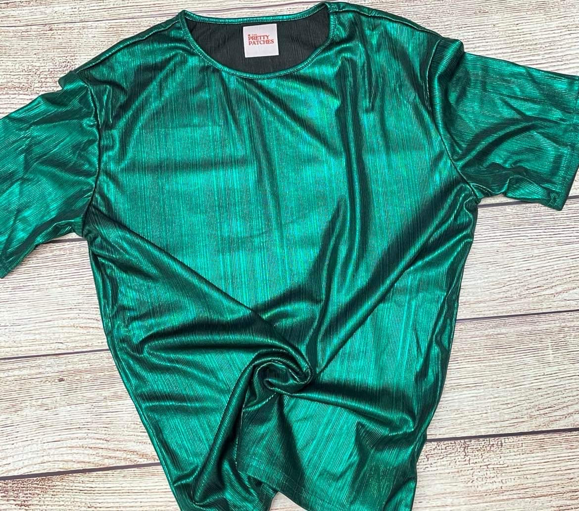 Metallic short sleeve shirt HPG123