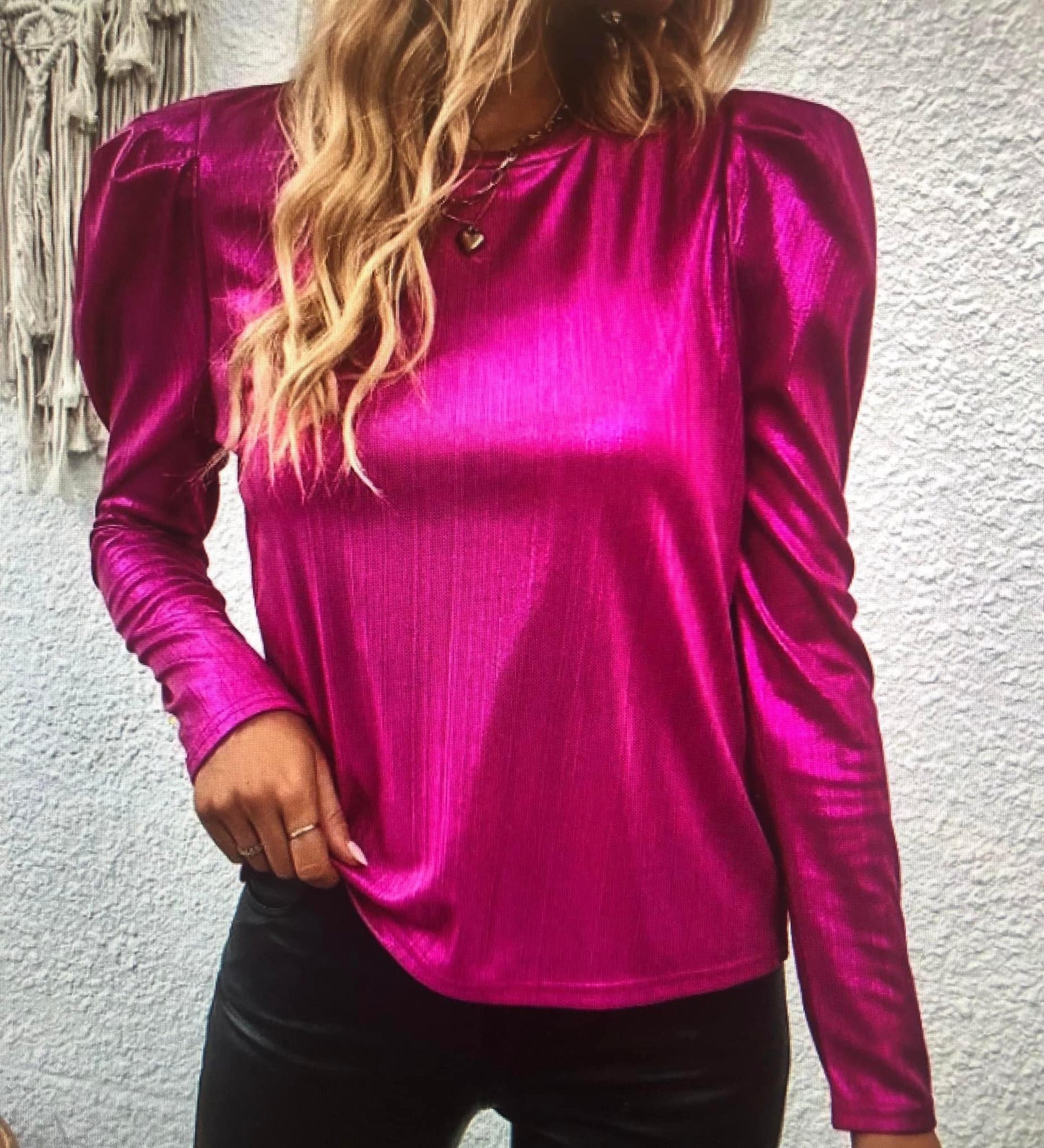 Metallic short sleeve shirt HPG123