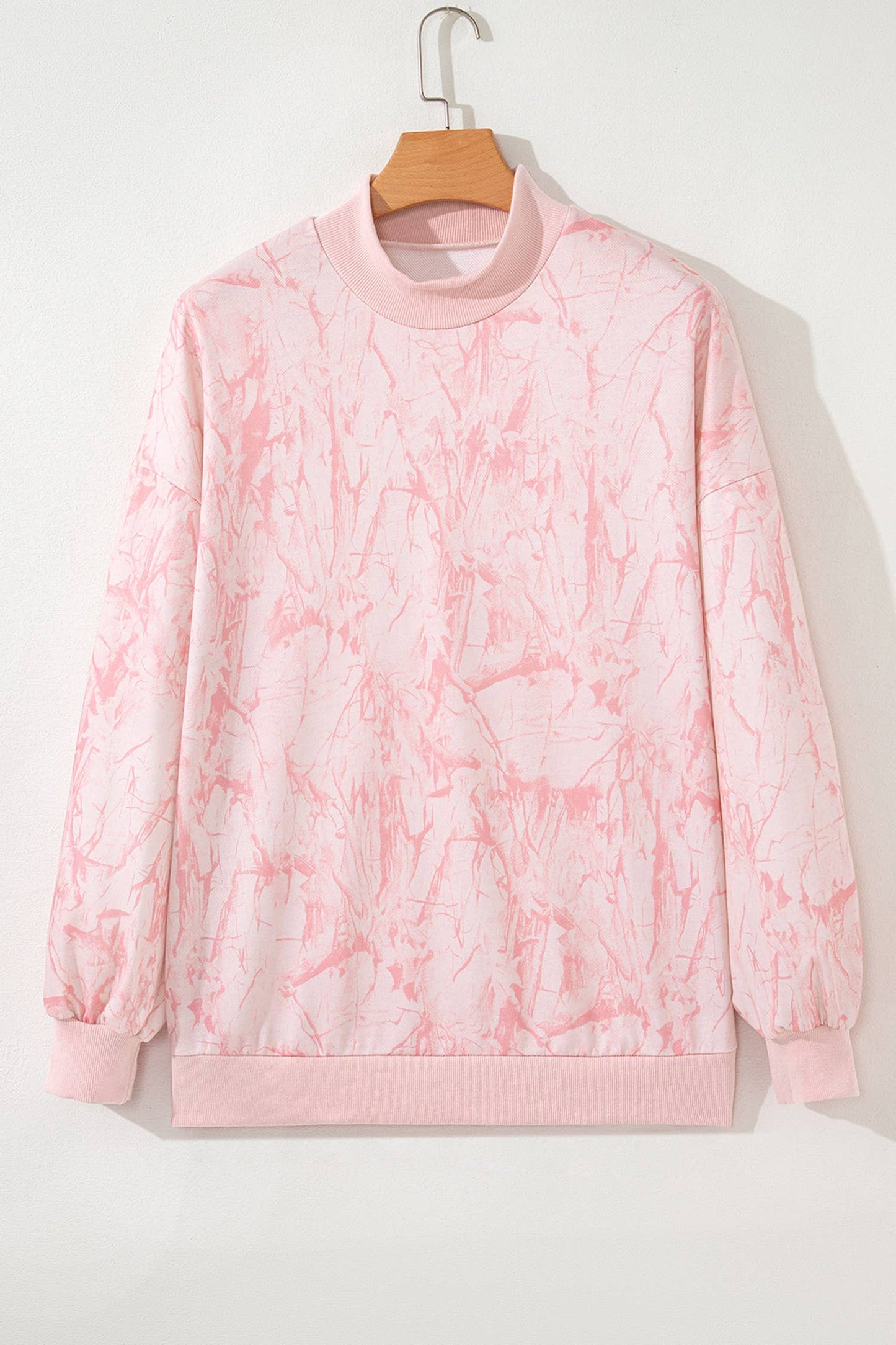 Western Long Sleeve Camo Mock Neck Baggy Sweatshirt-010826br5