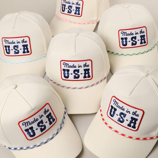 Made in the USA Embroidery Patch Trucker Hat - USAH8