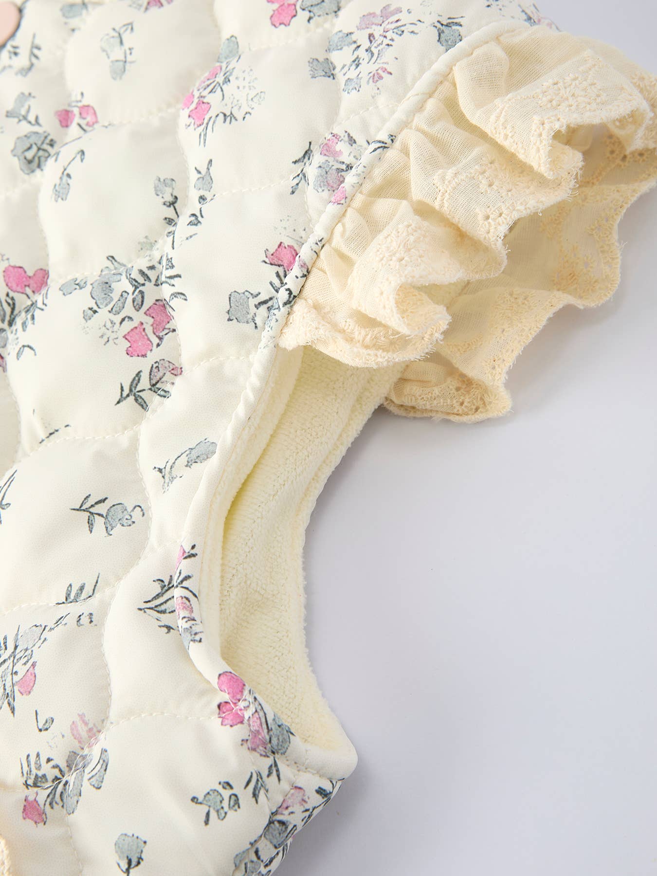 Fall Floral Lace Bow Girl Vest 02182026KA1