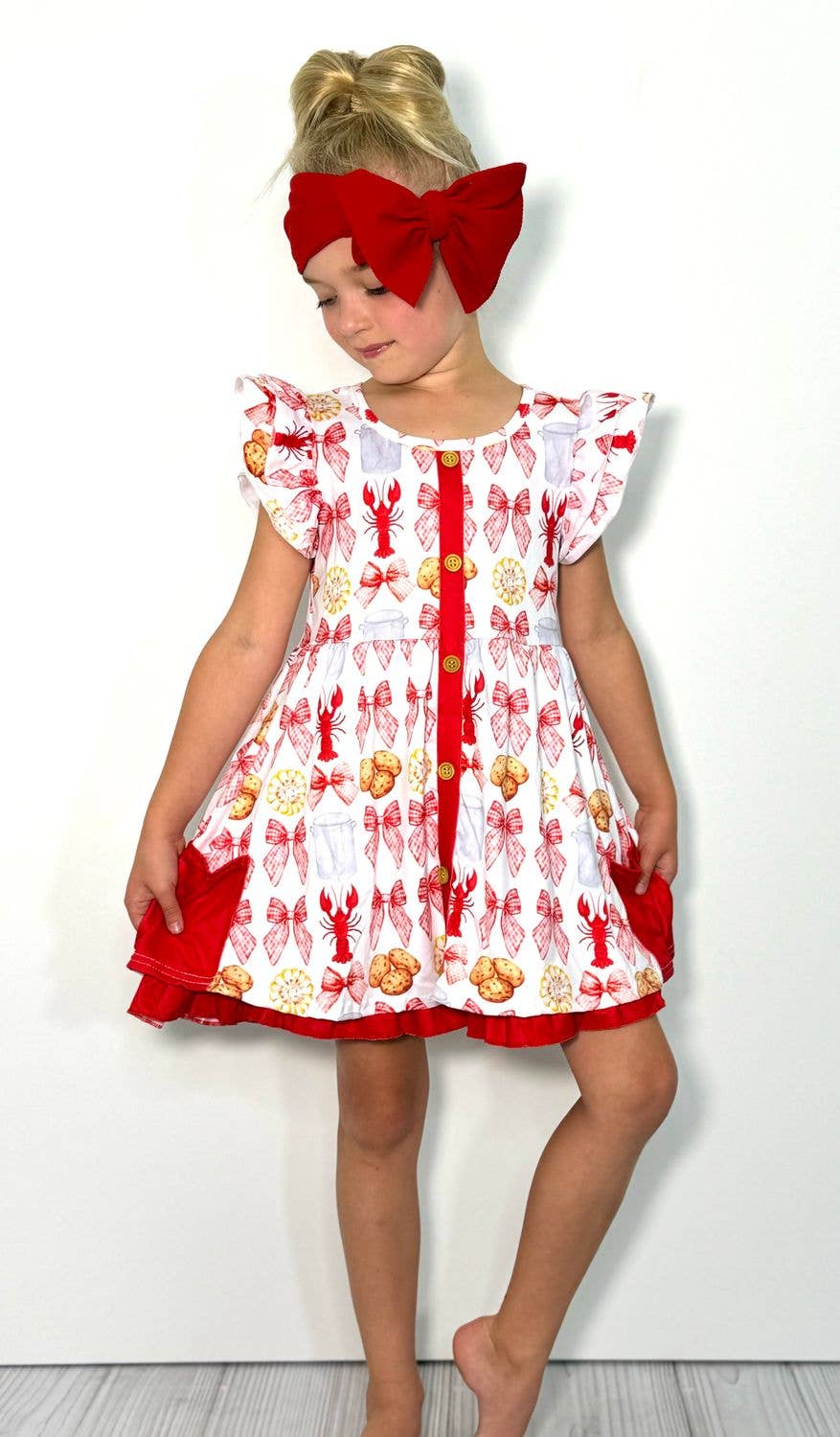 Crawfish Coquette Girls Dress 47791