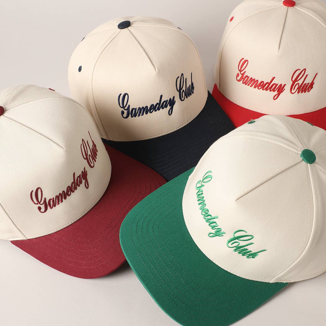 Gameday Club Embroidery Two Tone Baseball Cap TCM0002RED