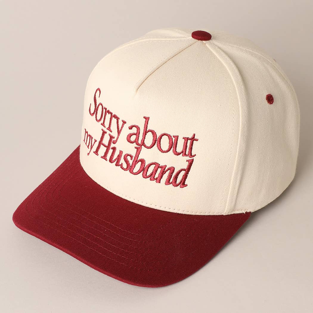 Sorry About My Wife / Husband Embroidery Cap TCM002RED