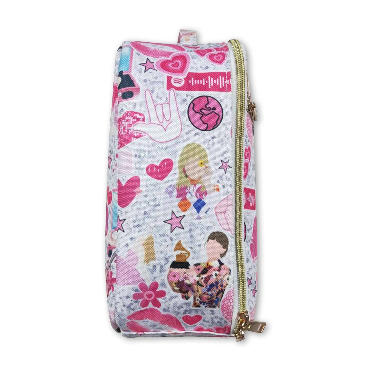 Pink smile butterfly singer girls lunch box bag TYSLP