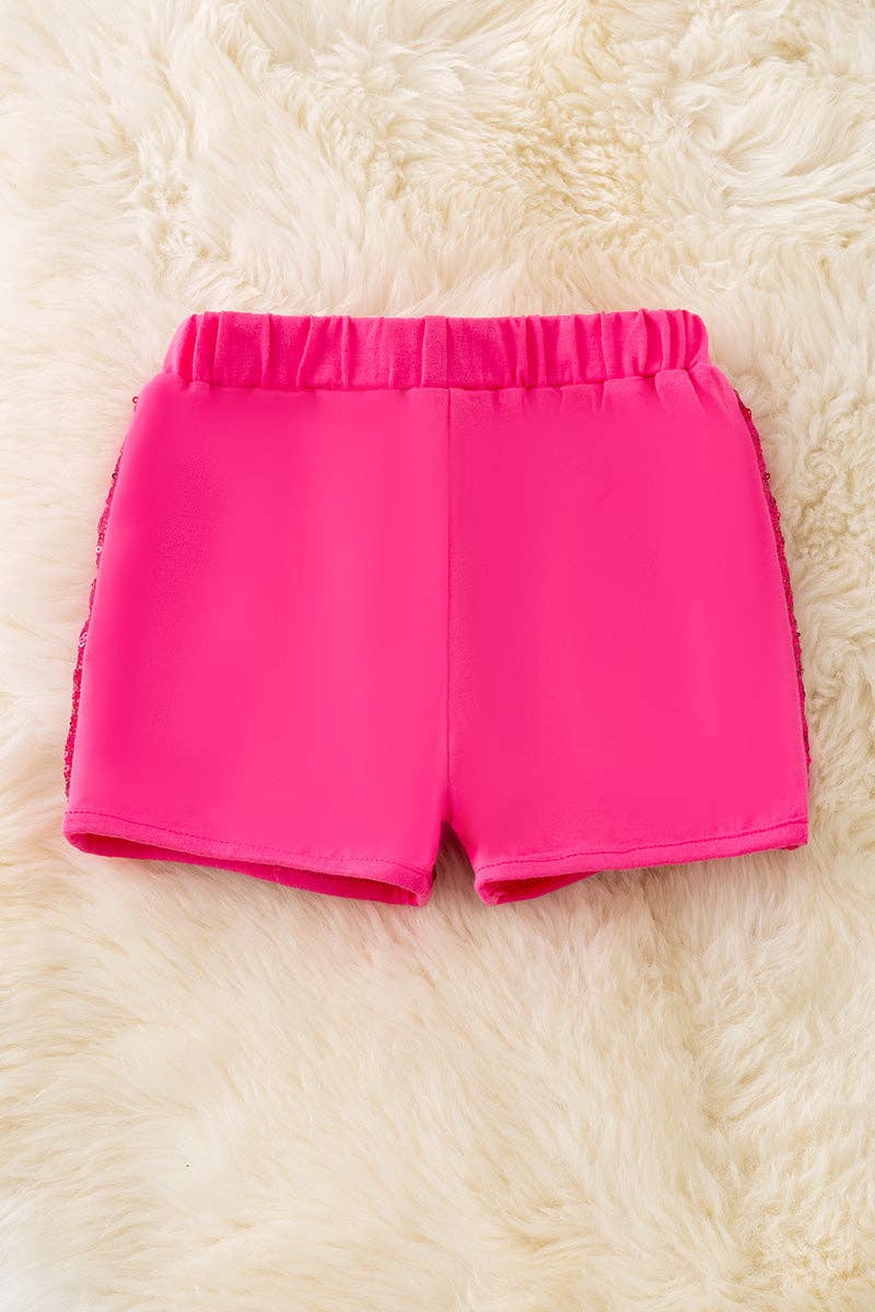 Girl’s Red Sequin Shorts PNG5248