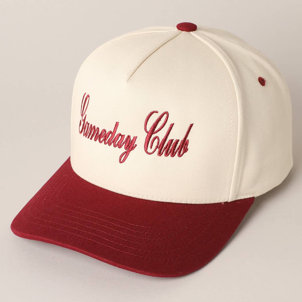 Gameday Club Embroidery Two Tone Baseball Cap TCM0002RED