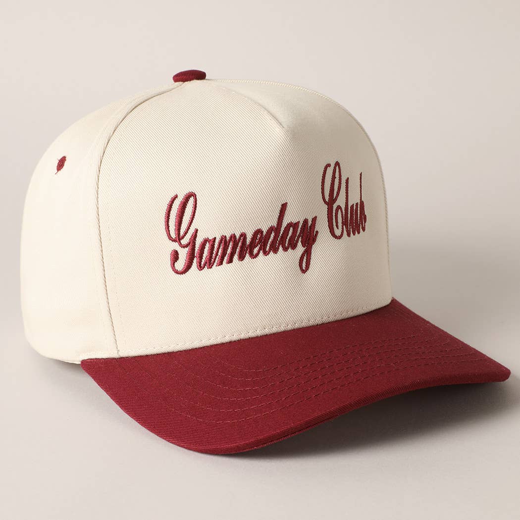 Gameday Club Embroidery Two Tone Baseball Cap TCM0002RED