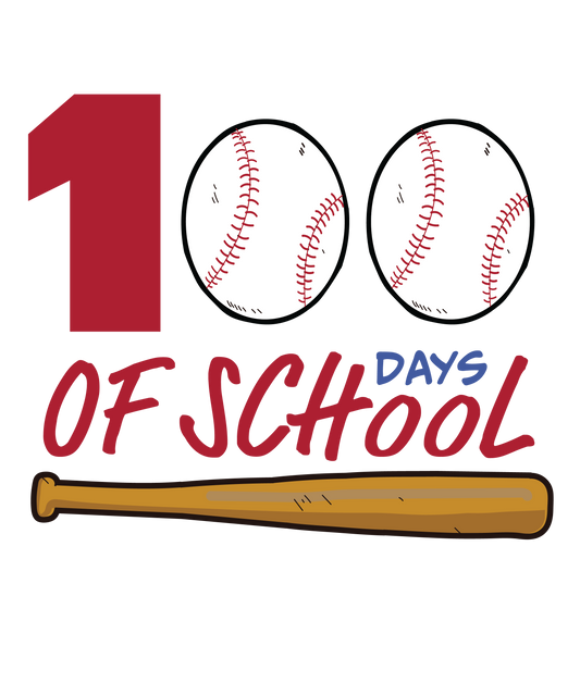 100 Days of school Baseball