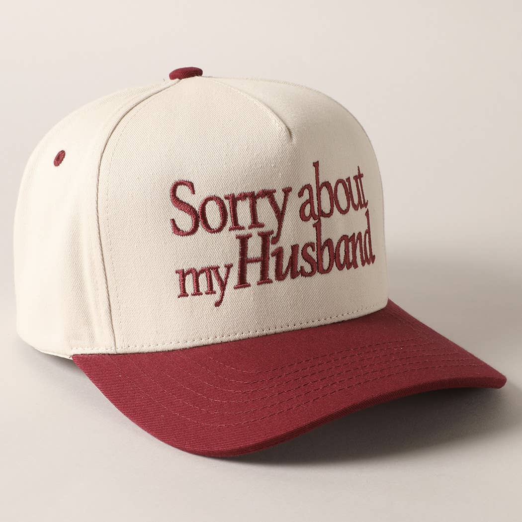 Sorry About My Wife / Husband Embroidery Cap TCM002RED