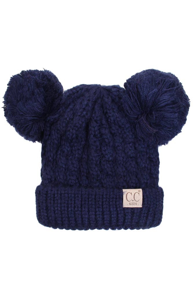 C.C Kids Double Pom Pom Beanien 111225-AS