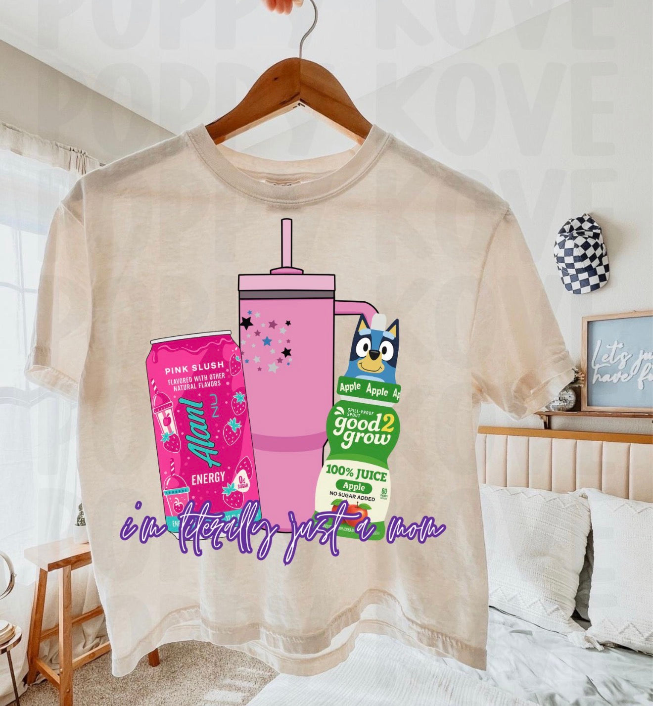 I’m Literally Just A Mom  - TSHIRT- (COMFORT COLOR/BELLA)