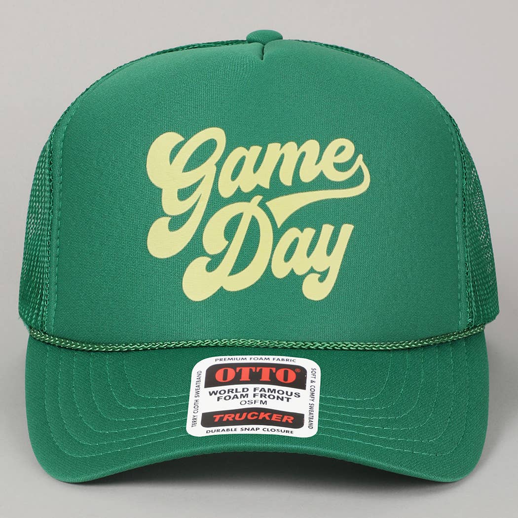 Fashion City - Game Day Lettering Logo Print Foam Trucker Hat
