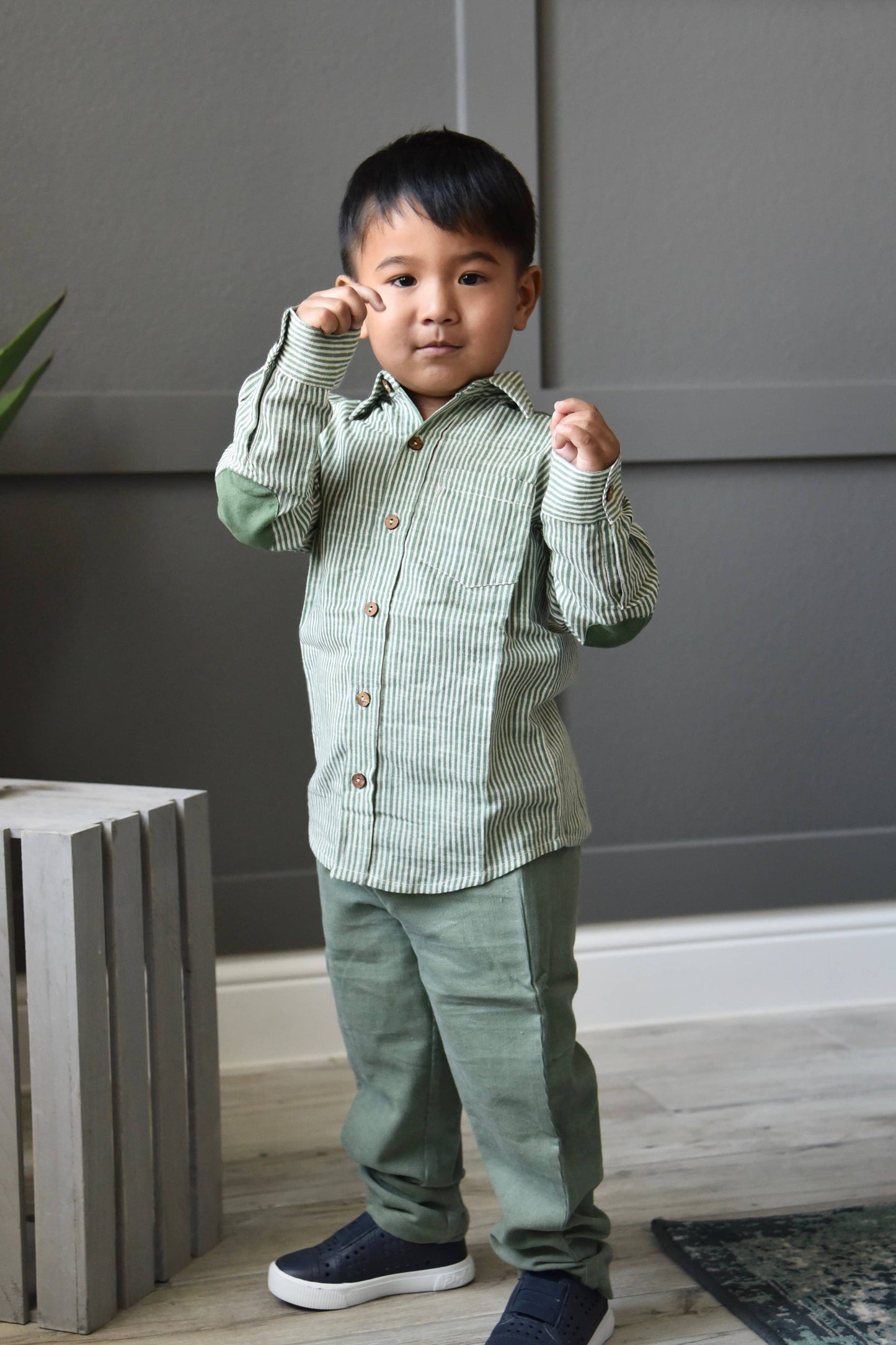 Boys Corduroy Pants sage pants ONLY  YB1958