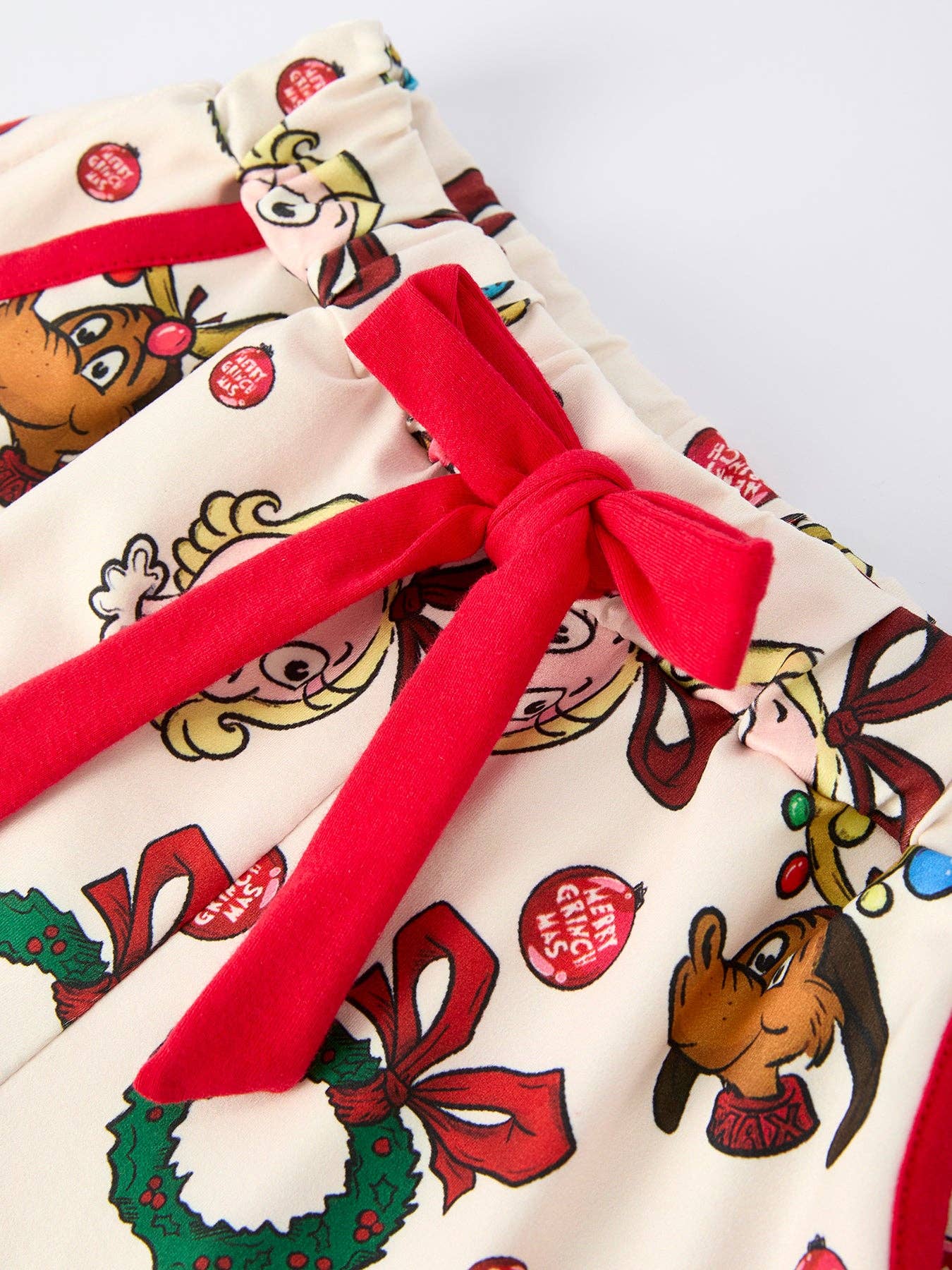 Rylee Faith Designs - Christmas Wreath Character Print Girls Pajama Set- 10.23et