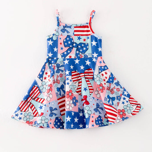 Girls Summer 4th Of July Twirl Dress DRG518