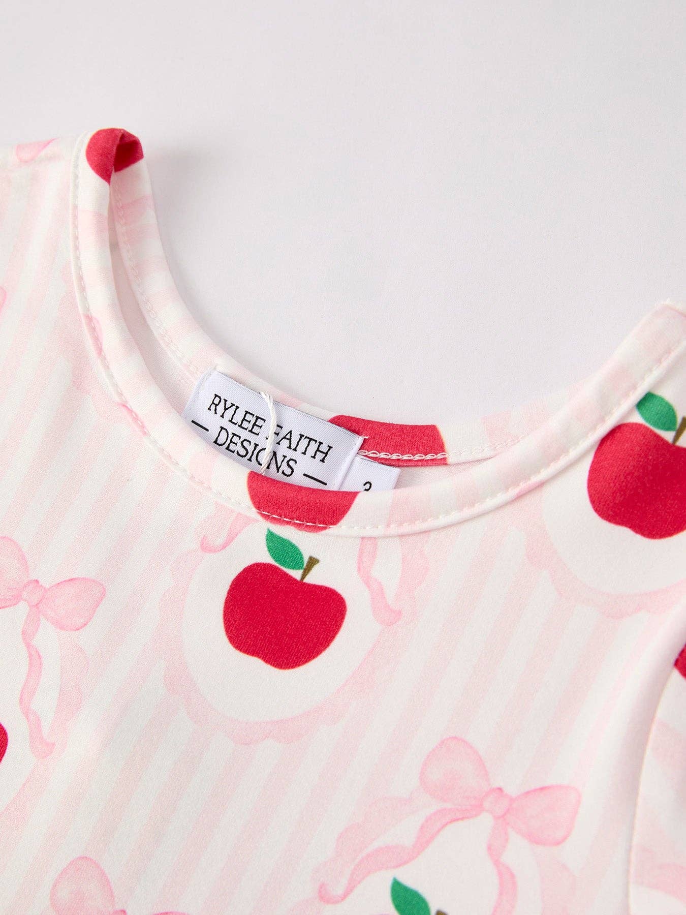 Back to School Apple Striped Sweet Girl Dress-B2SAS