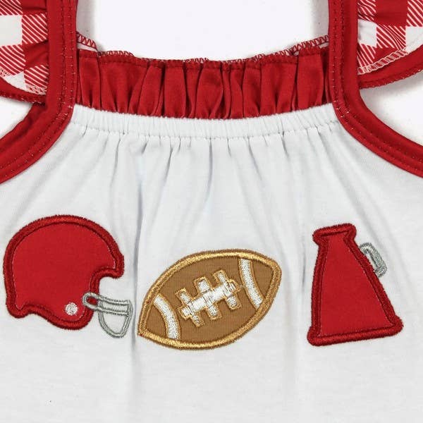 Team Spirit Girls Dress-Red Embroidery TSGD-CRE