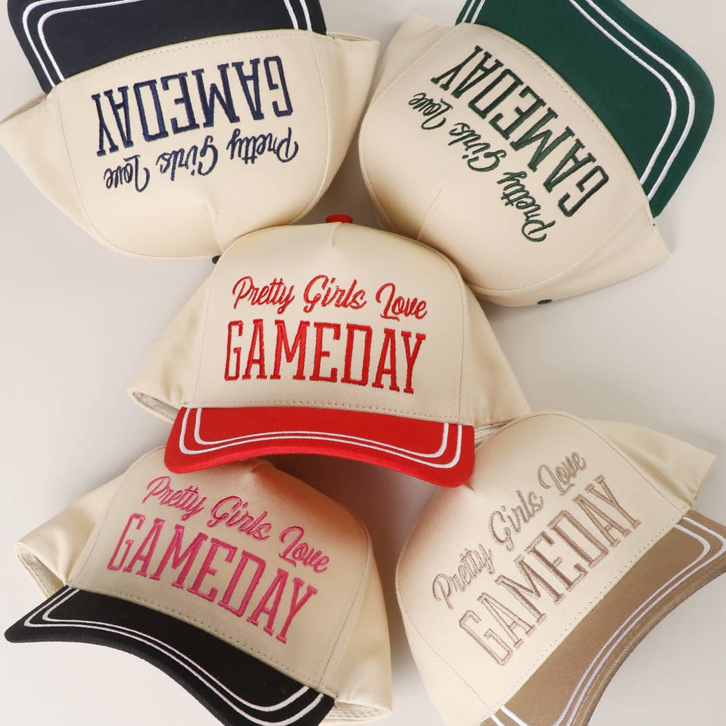 PRETTY GIRLS..Embroidery Double Stitch Trucker Hat-101125br