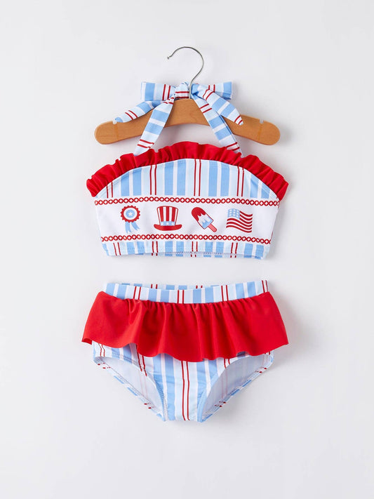 Independence Day Ice Cream Stripe Swimsuit SWG501