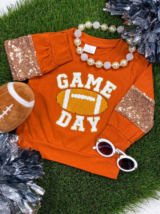 Game Day Burnt Orange Shirt - Girls BF-50165