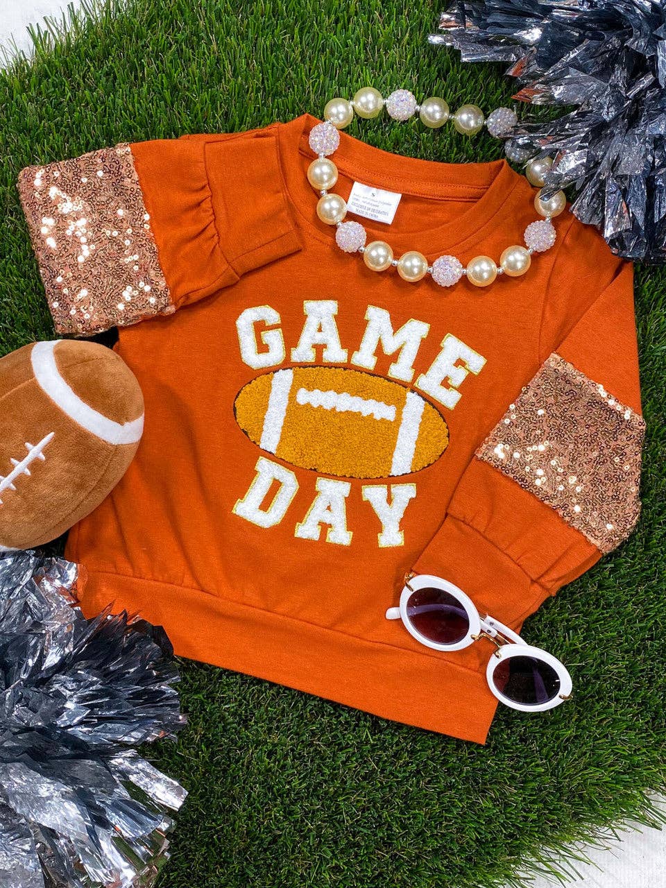 Game Day Burnt Orange Shirt - Girls BF-50165