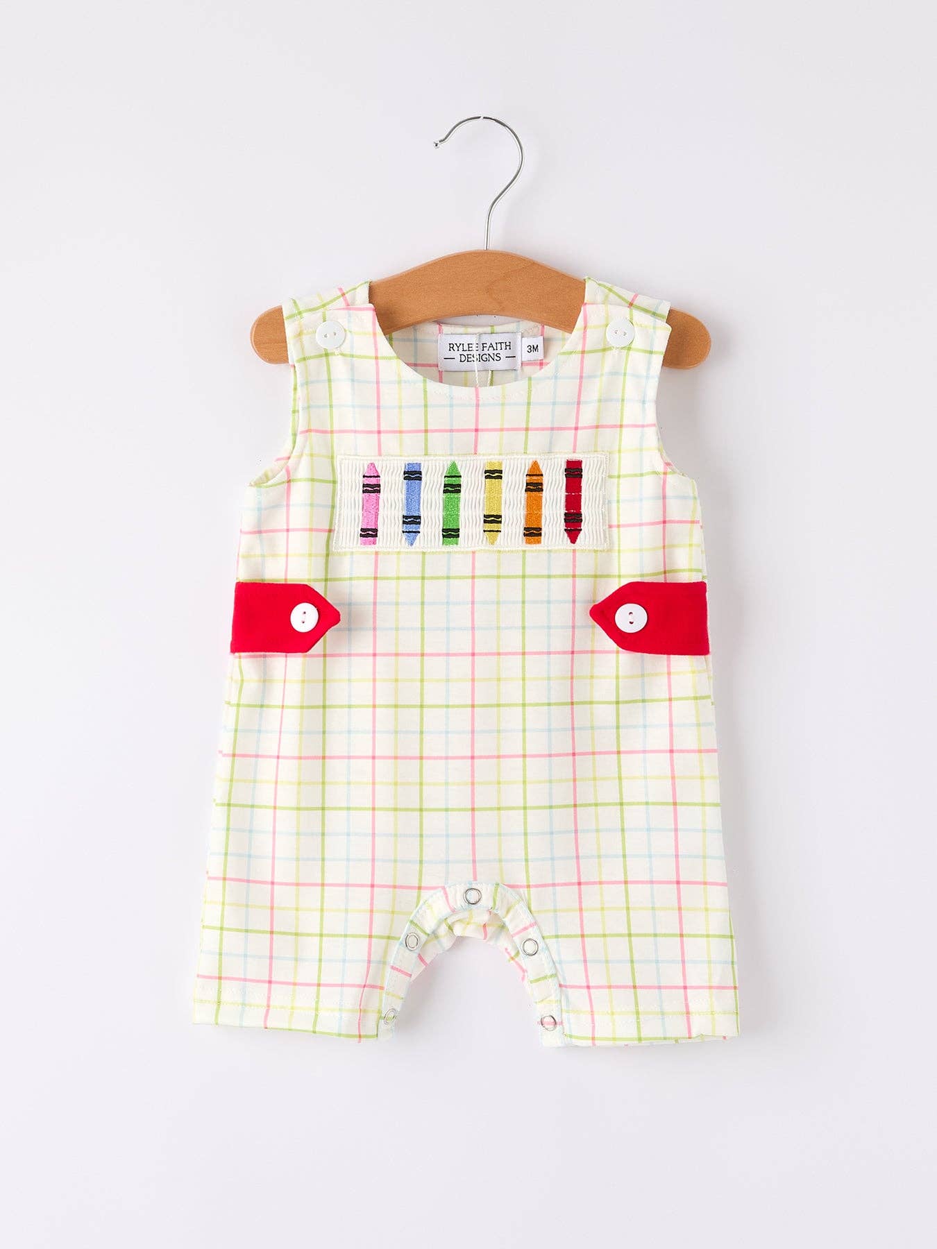 Back-To-School Embroidery Romper RPB5439
