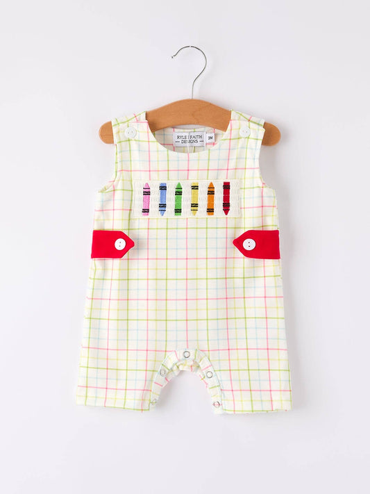 Back-To-School Embroidery Romper RPB5439