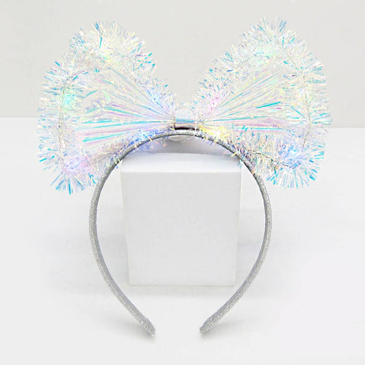 Luminous Tinsel Bow Pointed Party Headband HDH0317