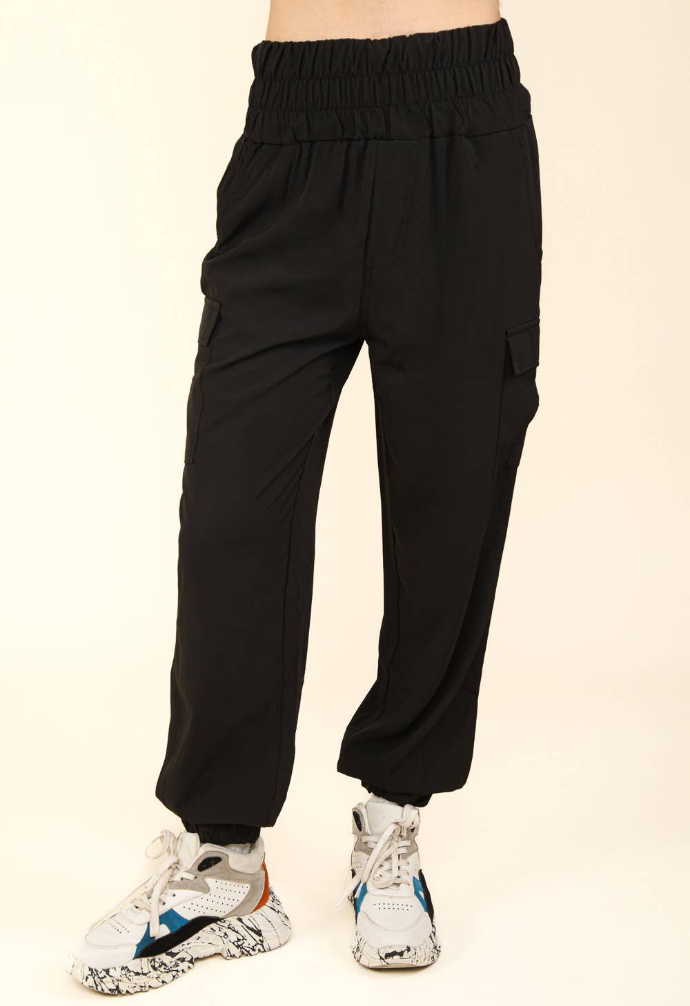 High Waisted Cargo Active Joggers w/ Pockets 1460-NPSJ