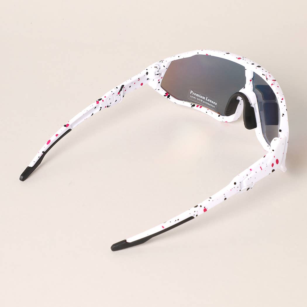 Multicolor Frame Tinted Lenses Sport Sunglasses- MFTLSS